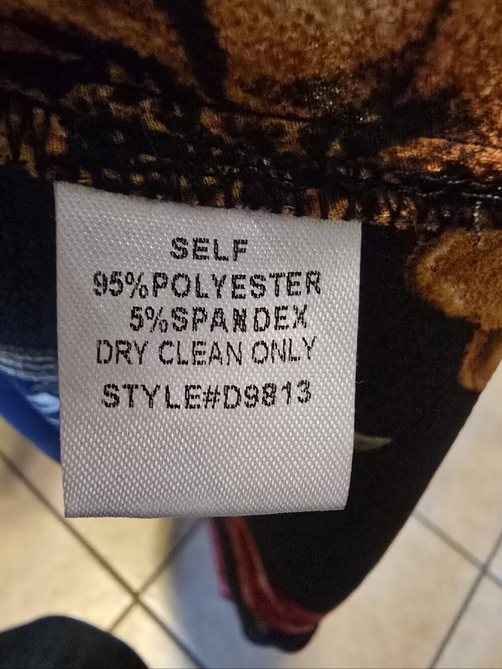 re:named Black Maxi Dress with Pink & Tan Floral Accents - Picture 5 of 5